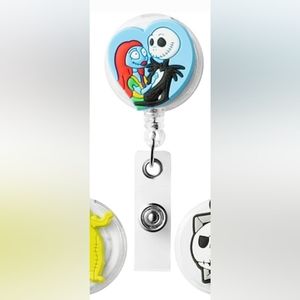 2/$10 Disney The Nightmare Before Christmas Badge Reel Retractable ID Holder NEW